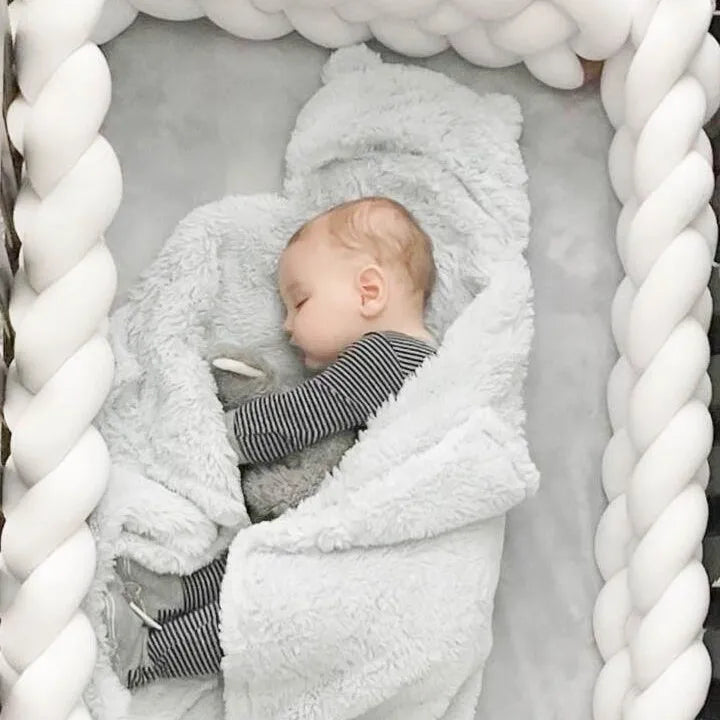coussin sécurité lit bébé coton doux torsade protecteur berceau décoratif moderne enfant nouveau