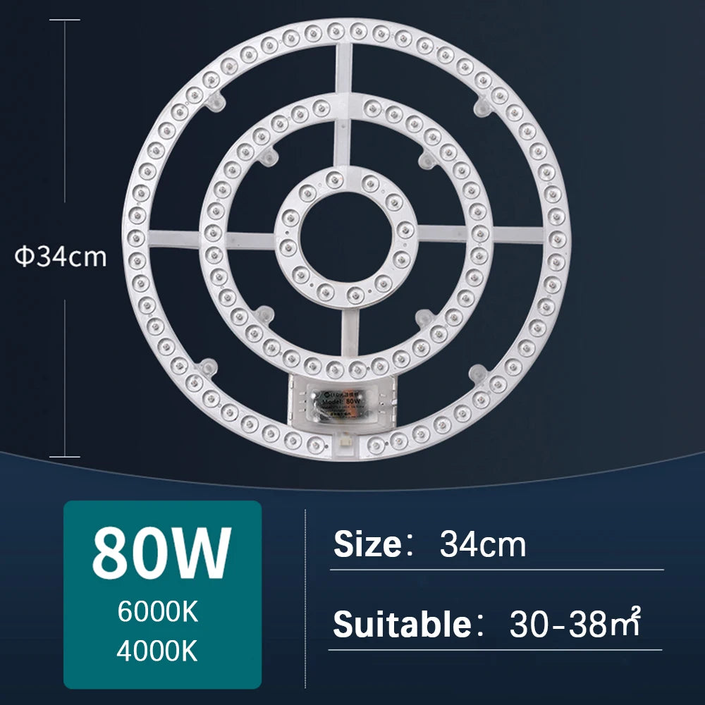 ampoule led module circulaire blanc moderne économie énergie contrôle distant aimant blanc chaud froid