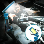 lampe torche led portable rechargeable bleu gris moderne poignée ergonomique abs travaux