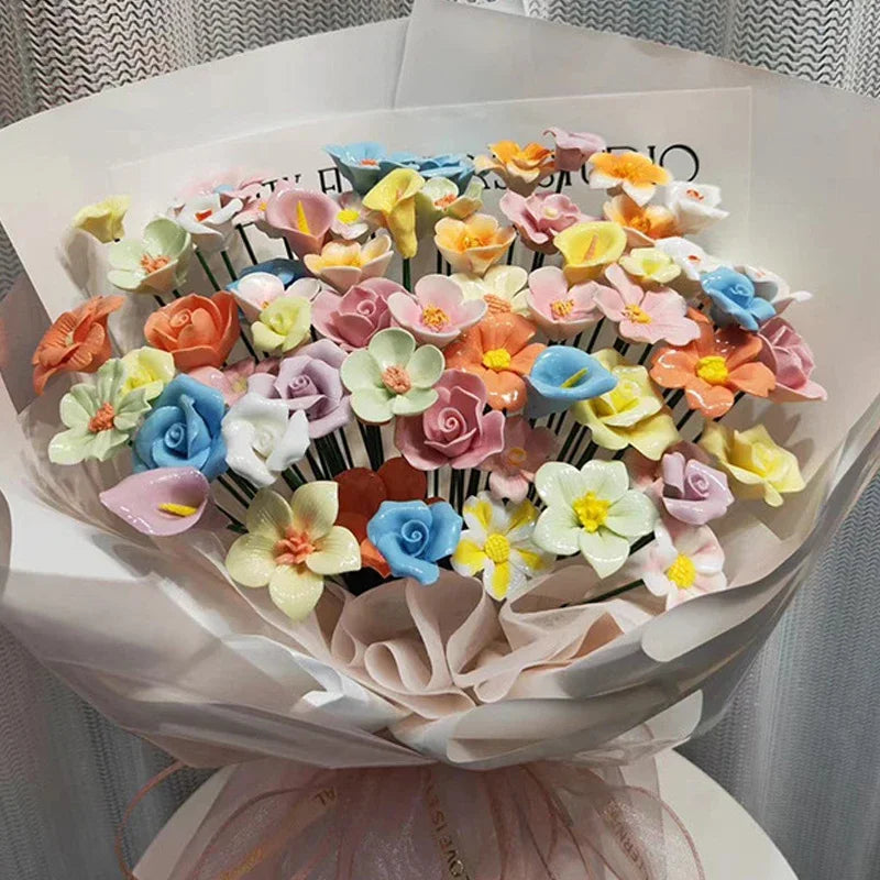bouquet artificiel fleurs roses tulipes feuilles vertes moderne décoration intérieure anniversaire nouvelle année chinoise