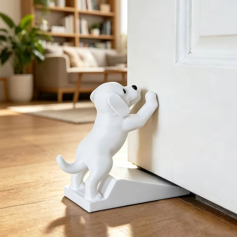 stoppeur porte chien blanc noir rose adhésif moderne protection mur sol