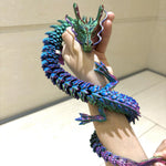figurine dragon violet bleu vert brillante décoration fantaisie détaillée maison