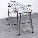 table pliante argentée structure métallique moderne poignées anti dérapante pliante portative
