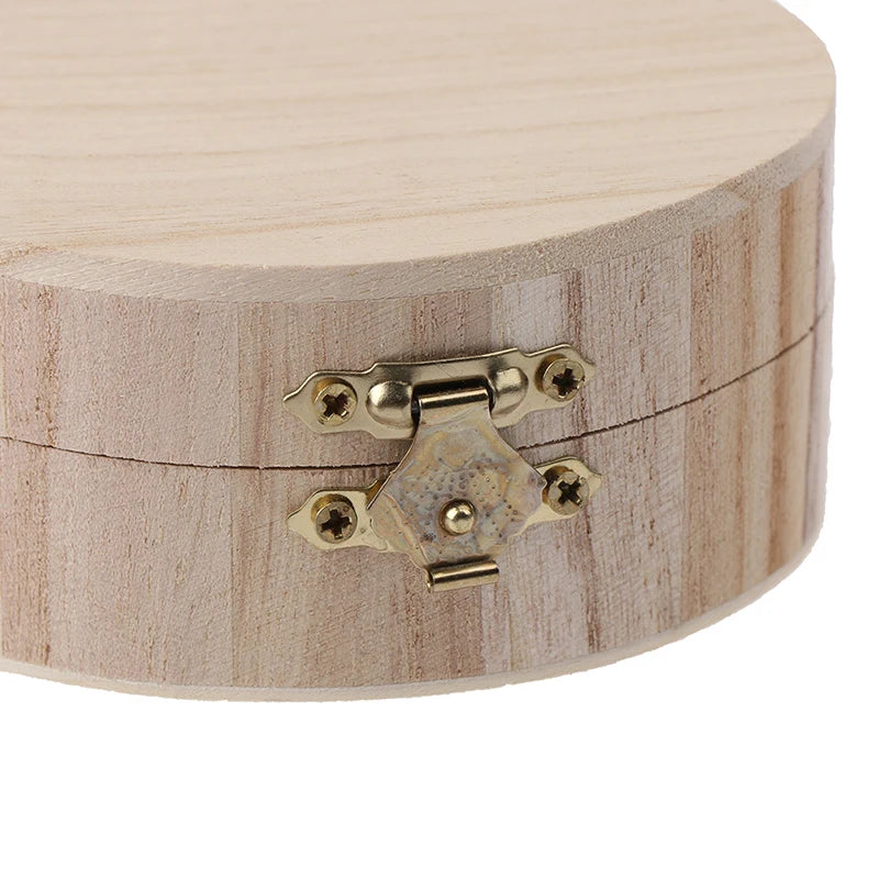 boîte bijoux ronde bois classique couvercle rabattable rangement vintage opaque