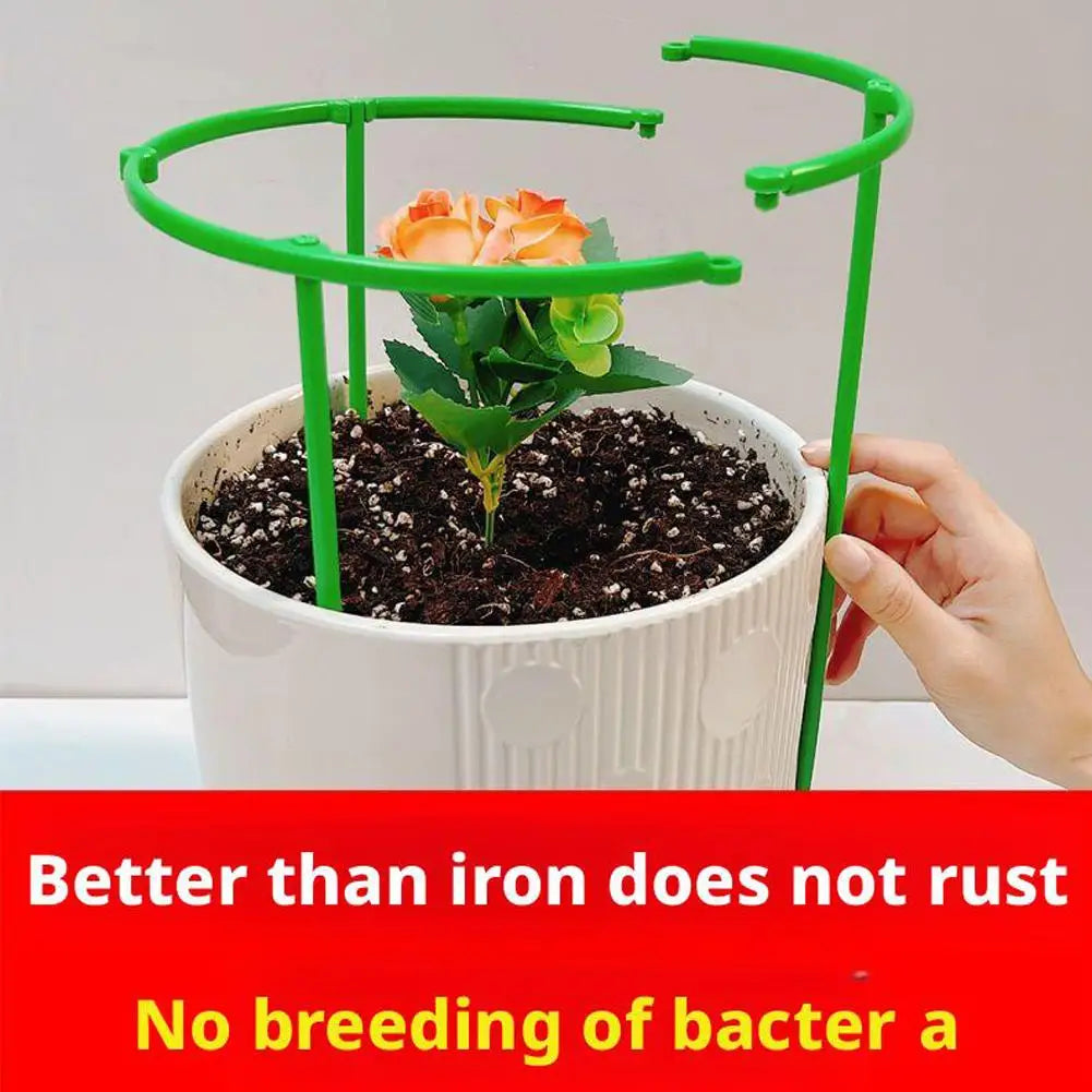 supports plantes plastique vert treillis modernes pots fleuris grimpantes structure circulaire barres verticales minimaliste