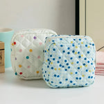 sacs cosmétiques toile jaune vert bleu blanc rose patchwork pois fleurs vintage zip