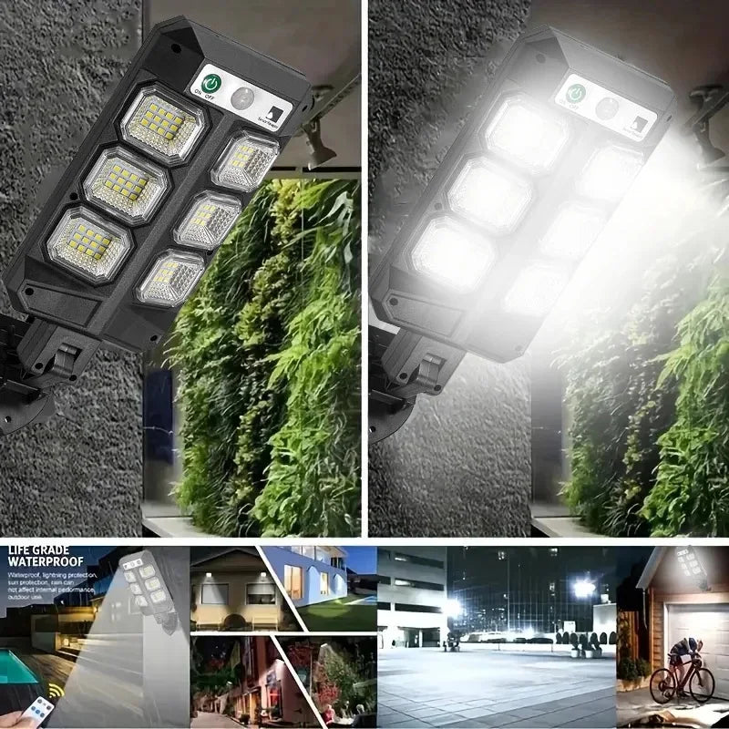 lampe solaire led noir moderne ip65 étanche induction corpo
