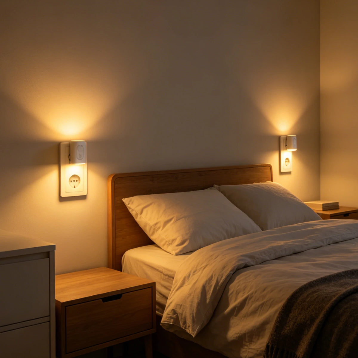 veilleuse détecteur mouvement led blanc flux lumineux faible certification rohs cem moderne minimaliste