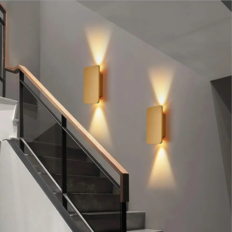 applique murale led or moderne adhésive flux lumineux 249 2000v aluminium mat fin