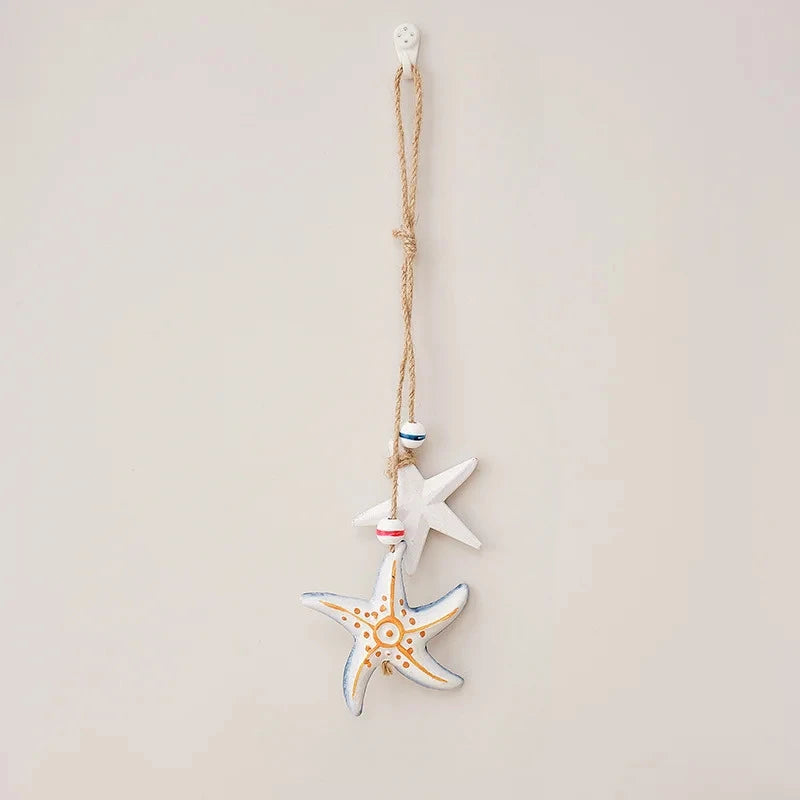 décoration murale artisanale hippocampe poisson coquillages étoile mer marine enfant chambre