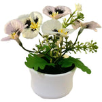 plantes artificielles fleurs feuilles moderne blanc rose violet jaune bleu pot décoration intérieureextérieur