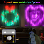 rideau lumineux led multicolore pixel art moderne télécommande application mobile