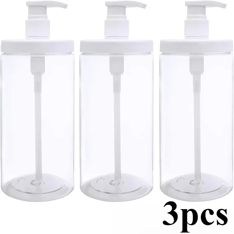 distributeur savon liquide 500 1000 ml pompe bouteille transparent moderne rechargeable