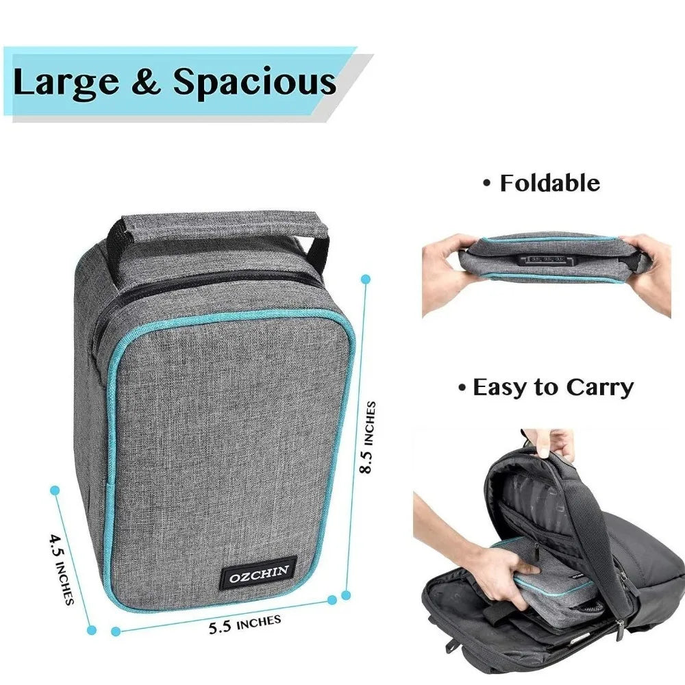 Sac outils gris toile anti odeur zips accessoires tabac moderne rechargeable