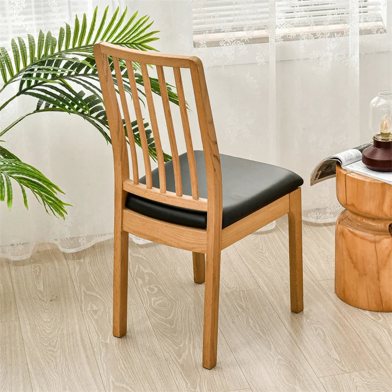 Housse coussin chaise imperméable cuir élasthanne rouge