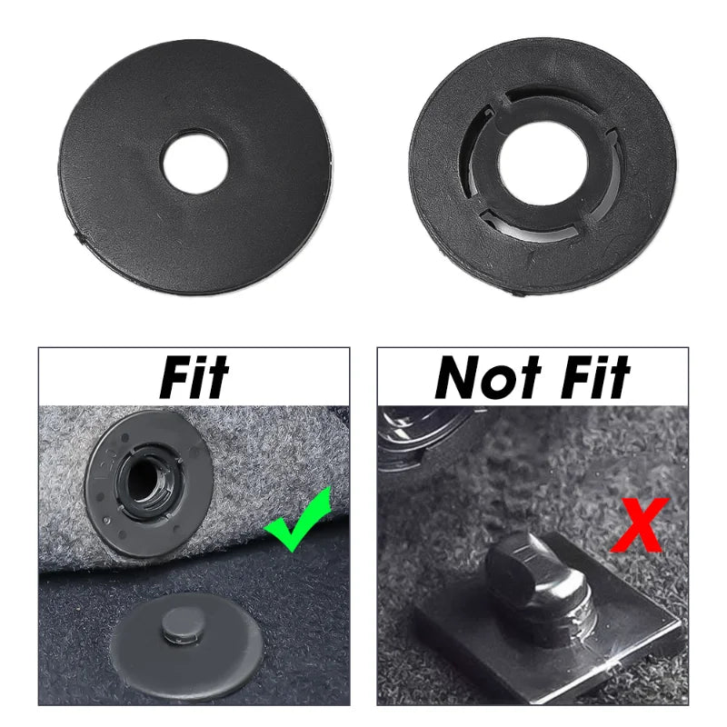clips tapis sol noir pratique utilitaire pack clips tapis sol diametre 41mm ouverture 8mm