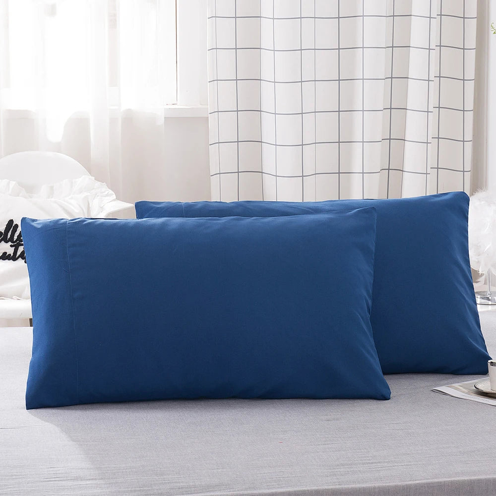 protège oreiller gris uni moderne qualité polyester lit maison simple 20x30inch