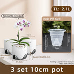 pots orchidées modernes blancs transparents 15cm 12cm 10cm aircone racines rebondissement