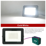 projecteur led 12v noir moderne ip66 20w 30w 50w 100w clips alu 50000h