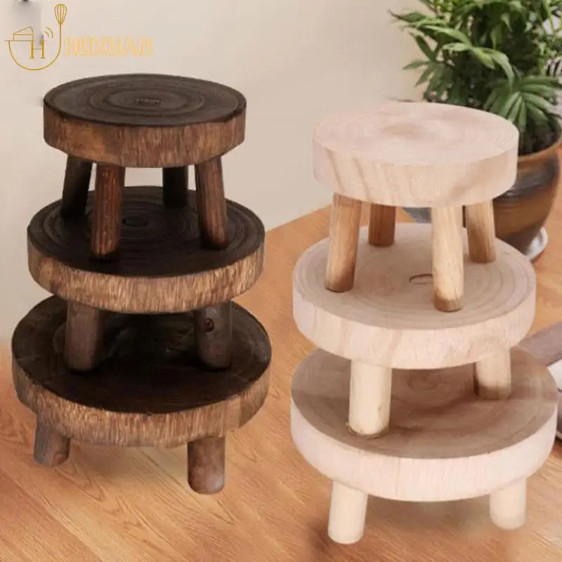 support plante bois rustique noir minimaliste pieds simplesintérieur jardinextérieur affichage fleurs