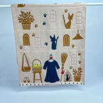 serviette bain plage coton totoro fleurs motifs enfantins vert rouge gris roseclair