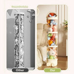 rangement jouets transparent boîte peluche réutilisable moderne enfant fixations adhésives guirlande lumineuse animaux