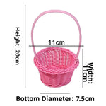 panier tressé rotin réutilisable couleur beige blanc vert rose traditionnel respectueux environnement poignée