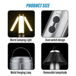 lampe multifonctionnelle portable led rechargeable usb annuel métallique moderne pratique campingurgence