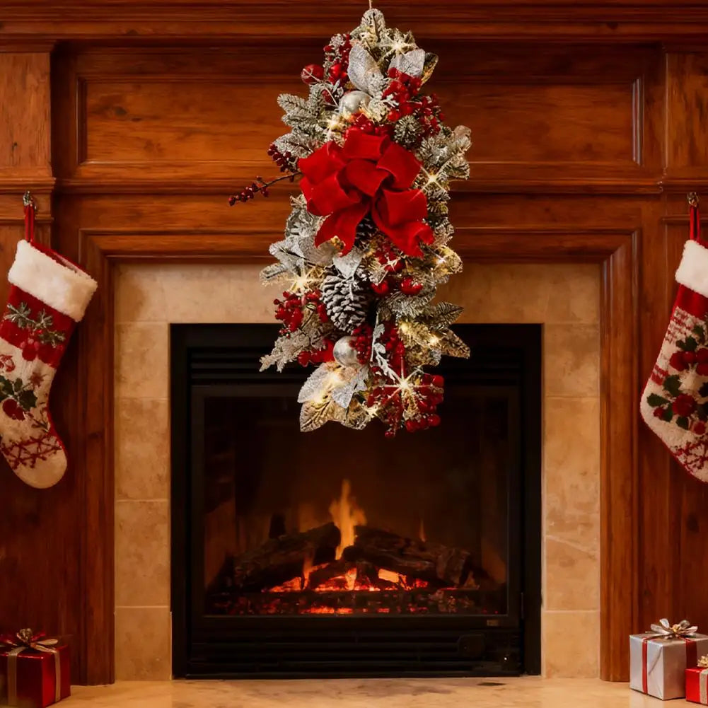Guirlande festive pour escalier intérieur