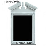miroir blanc classique vintage texture vieillie fixation murale décoration salle bain