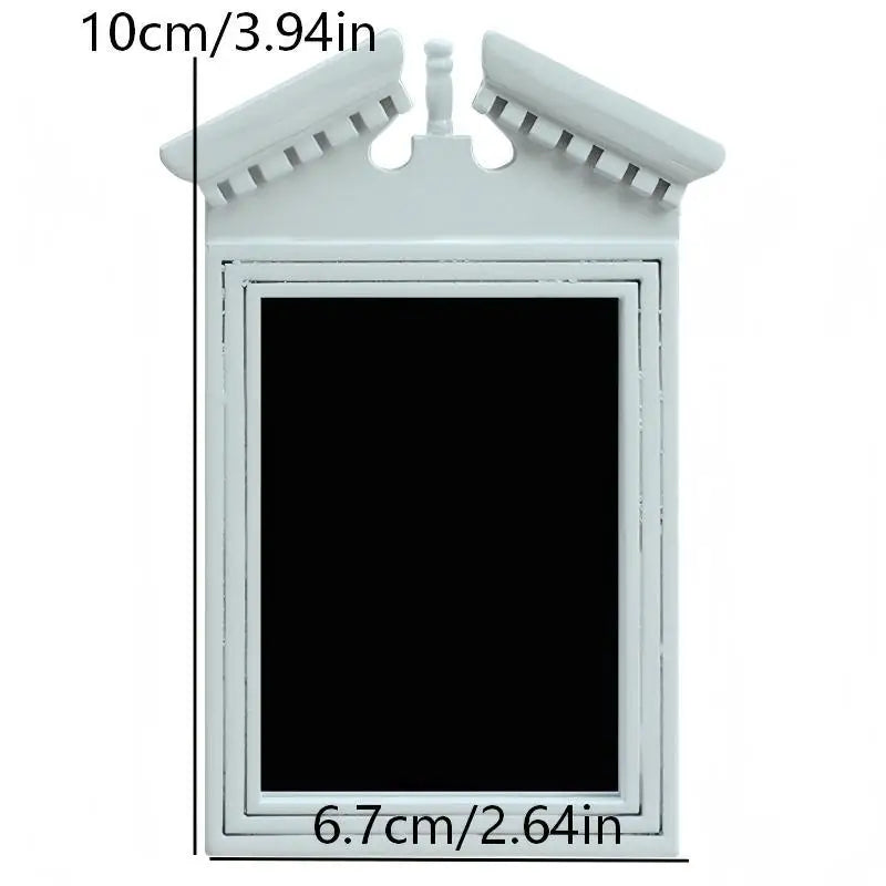 miroir blanc classique vintage texture vieillie fixation murale décoration salle bain
