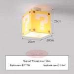 lampe moderne jaune question mark points rouges cuisine chambre enfants
