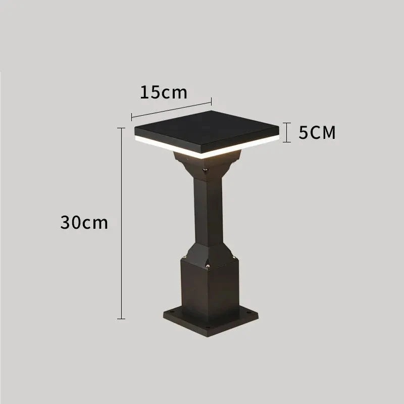 lampe solaire led étanche extérieure moderne noir ip55 flux lumineux 2492000 aluminium matériau