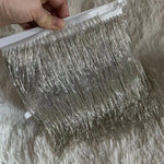 franges verre noires or argent decoratives 15cm textiles costumes 10cm moderne