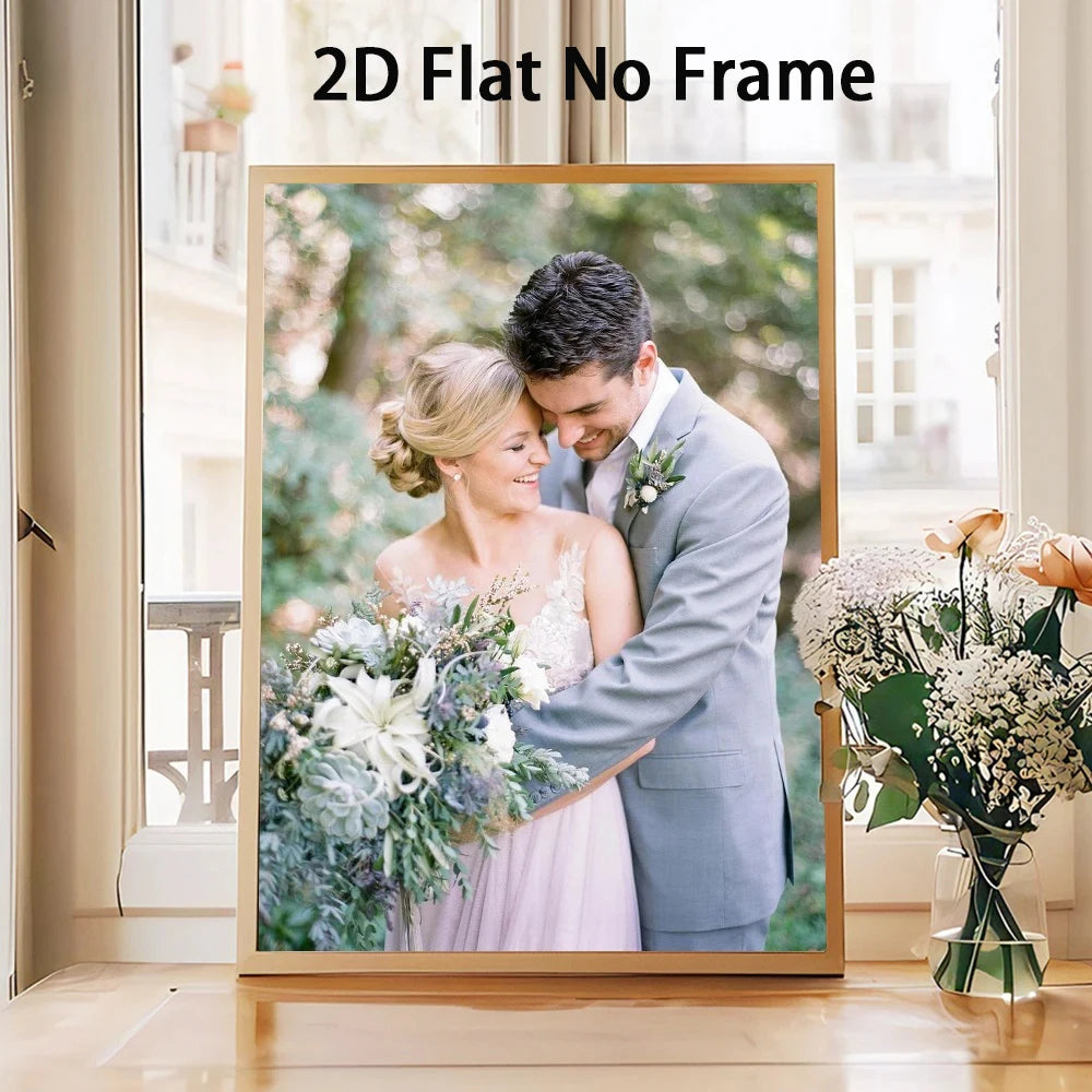 poster photo personnalisée couple romantique impression toile murale décoration maison moderne cadre doré