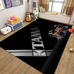 tapis noir blanc gris batterie tama moderne graphique salon chambre 80x120CM