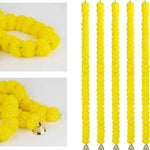 guirlandes decoratives fleurs marigolds jaune orange rouge decoration diwali festif traditionnel