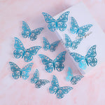papillons décoratifs multicolores ornements floraux adhésifs diy gâteaux cupcakes boîtes cadeaux chambre coucher