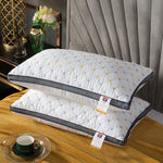 oreiller fleur torsadée velours polyester coton plis modernes gris blanc rose bleu fixations DOWNQUILT