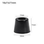 pieds meubles noirs ronds lisses modernes 10 pièces différentes tailles