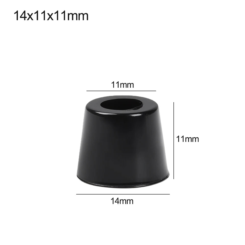 pieds meubles noirs ronds lisses modernes 10 pièces différentes tailles