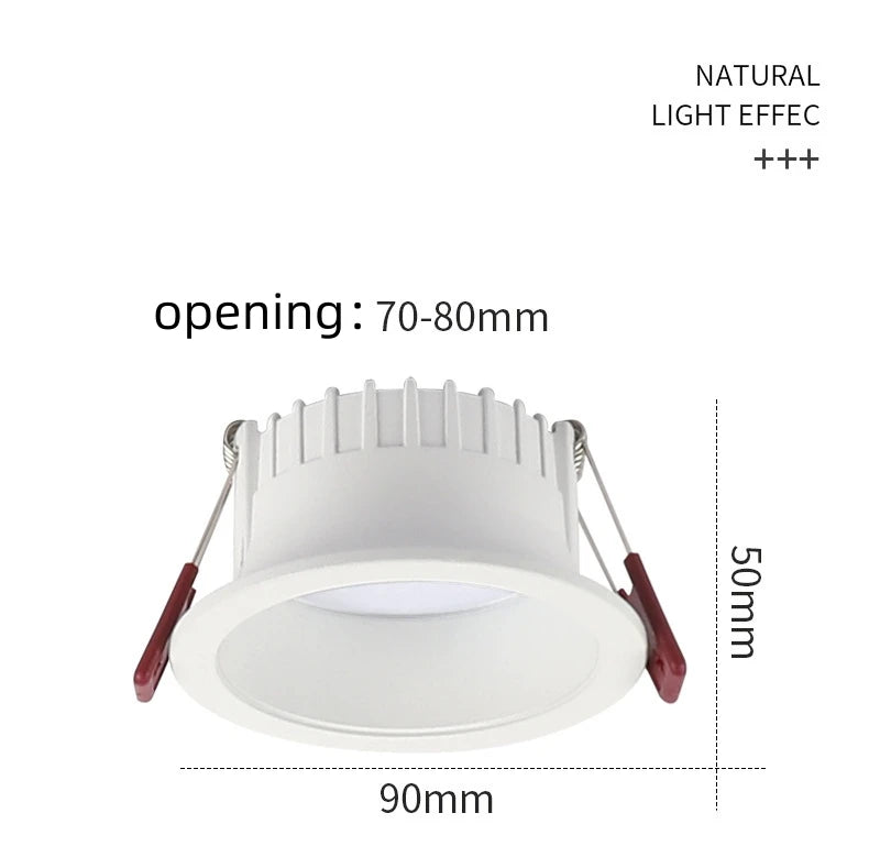 spots led blanc noir mat modernes 7w 10w 70 80mm 50mm hauteur