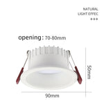 spots led blanc noir mat modernes 7w 10w 70 80mm 50mm hauteur