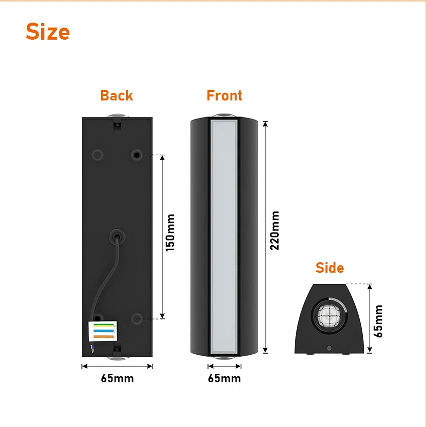 Comparaison de l'applique murale LED allumee et eteinte