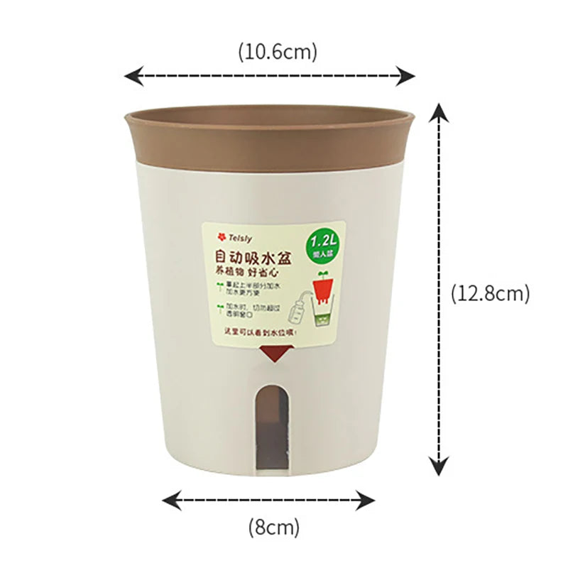 pots plante auto arrosable plastique blanc bleu orange moderne minimaliste 25l 15l
