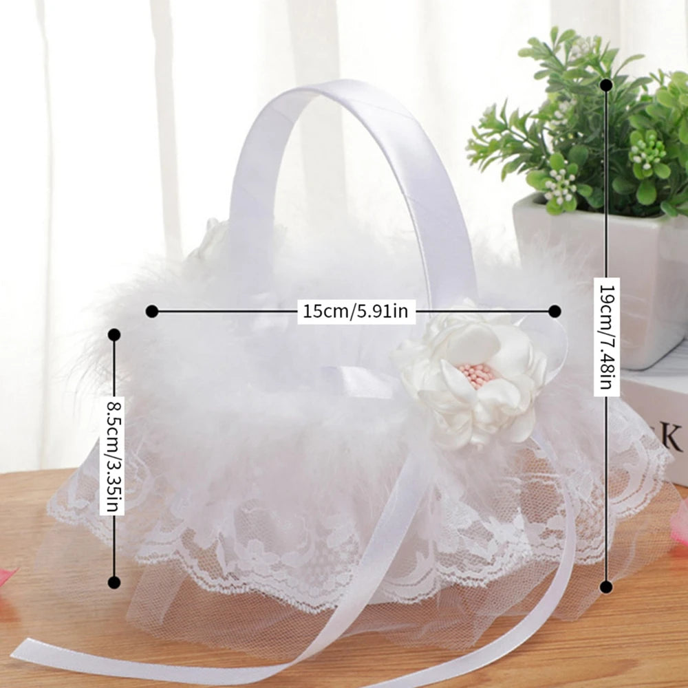 panier mariage blanc tulle plissé rubans satin strass nœuds élégant romantique festif