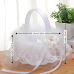 panier mariage blanc tulle plissé rubans satin strass nœuds élégant romantique festif