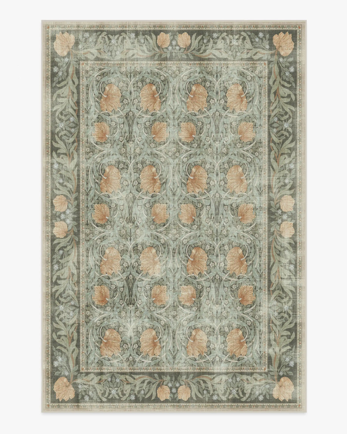 tapis floral classique vert clair tapisserie polyester 80x120 120x160 40x60