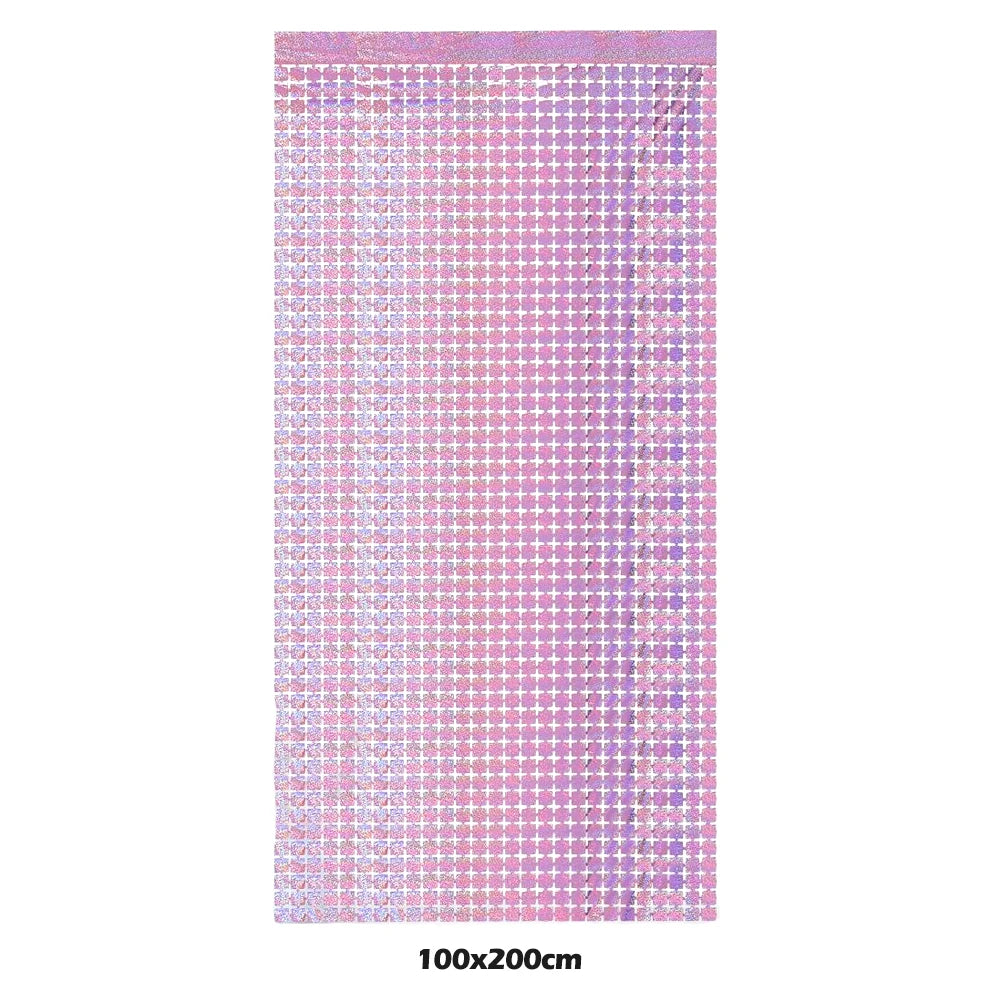 rideau paillettes rose doré argenté rouge moderne occasion fête anniversaire mariage transparent opacité