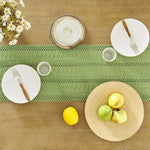 chemin table boho rustique franges motifs géométriques coton polyester décoration table manger fête